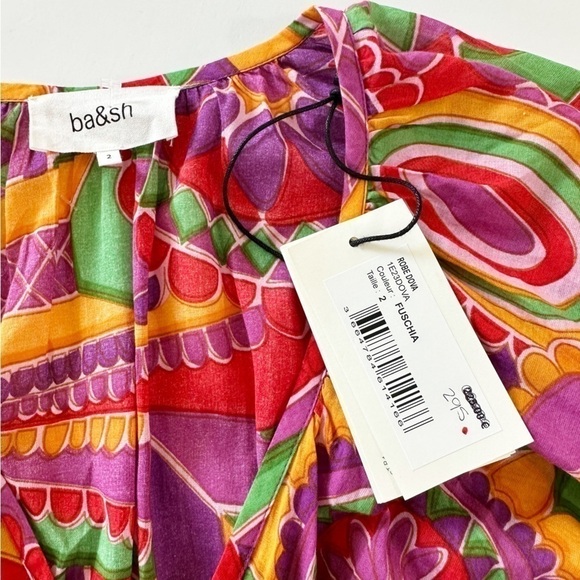 Ba&Sh 2 Womens Size 6 Dova Puff Sleeve Mini Dress New - Picture 9 of 12